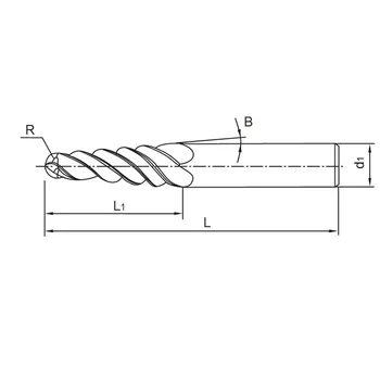 

Tapered End Mills Ball Nose Milling 1/8\\\" Shank Drill 4pcs Kit 0.25-1.0mm