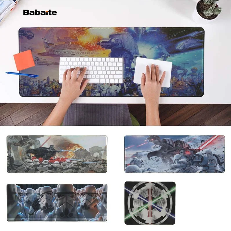 

Babaite Funny Star War Natural Rubber Gaming mousepad Desk Mat Rubber PC Computer Gaming mousepad