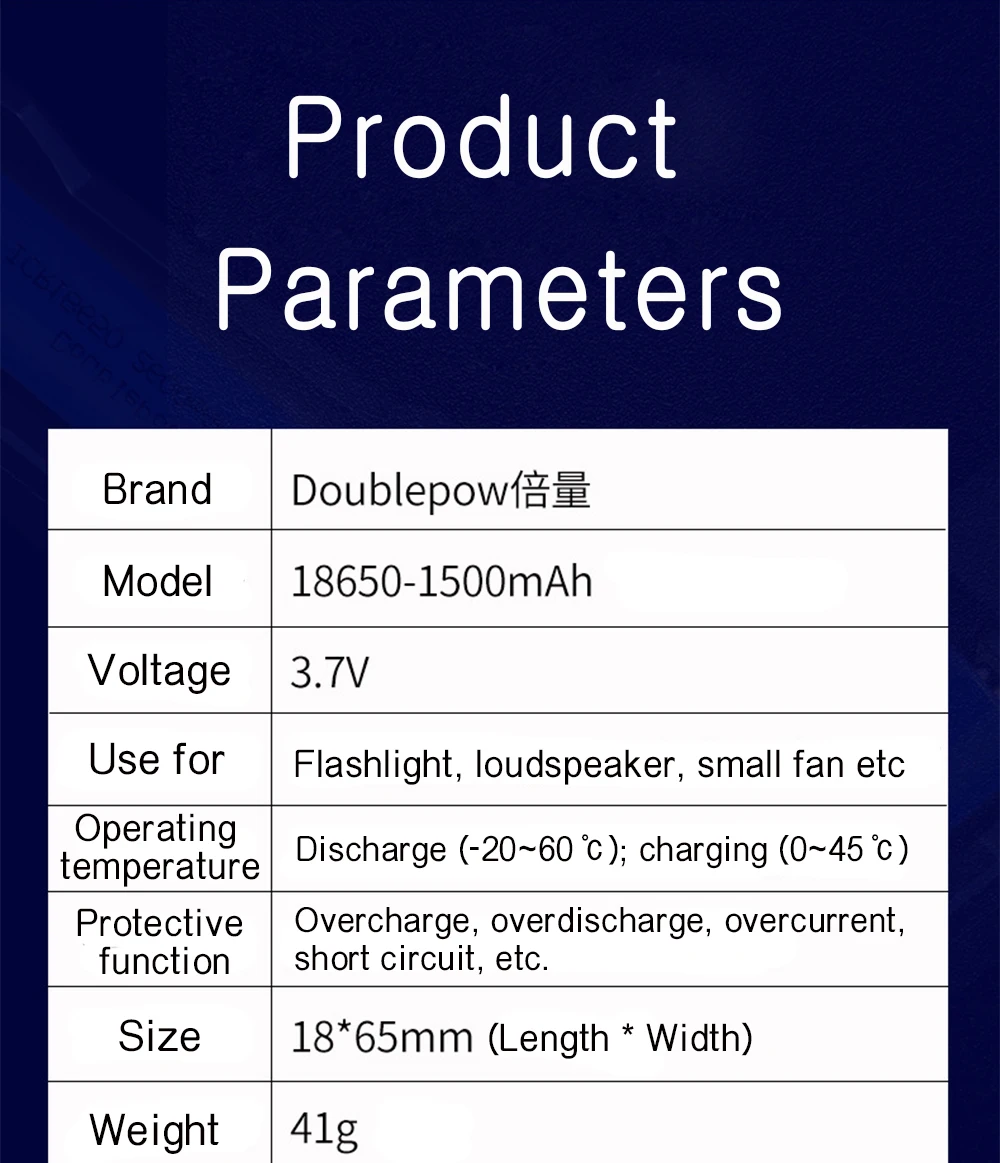 Doulepow 18650 2200 мАч аккумуляторная батарея для фонарика громкоговорителя радио вентилятор и т. Д. Высокое качество Литий-ионные батареи