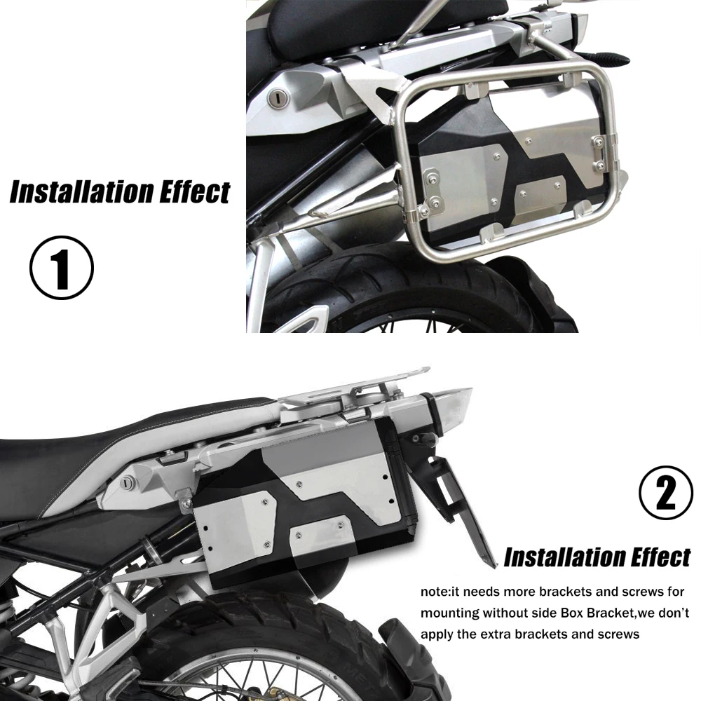 Comprar ¡Nueva llegada! Caja de Herramientas para BMW r1250gs r1200gs lc y adv Adventure 2002 2008 2018 para BMW r 1200 gs caja de aluminio con soporte lateral izquierdo
