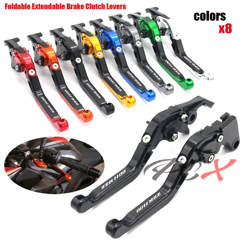 

CNC Aluminum Folding Extendable Motorcycle Accessories Brake Clutch Levers For Kawasaki ZX1100 ZX-11 ZZR 1100 ZZR1100 1990-2001