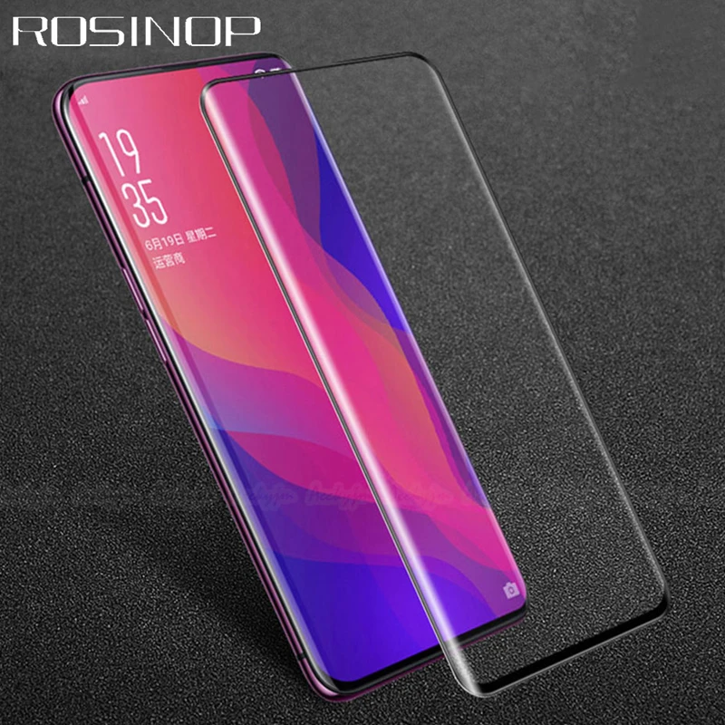 

ROSINOP Scratch Proof 9H Tempered Glass For oppo f9 Find x Transparent Protective Glass Film Screen Protector For Find x a3s