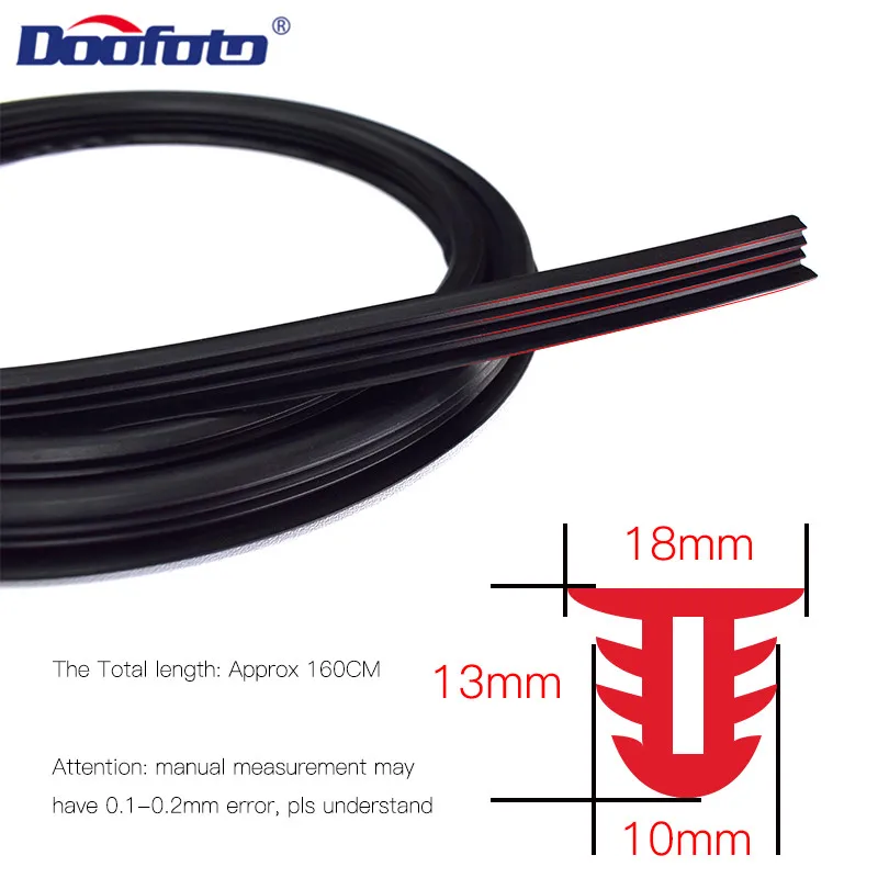 

Doofoto Car Door Seal Sound Insulation Strip Dashboard Windshield Rubber Soundproof Auto Panel Sealing Car Accessories styling