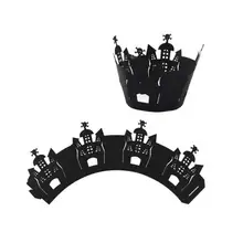 Выдалбливают Бумажные Формочки Для Кекса Торт уход украшения для ужасов ночей Хэллоуин Вечерние