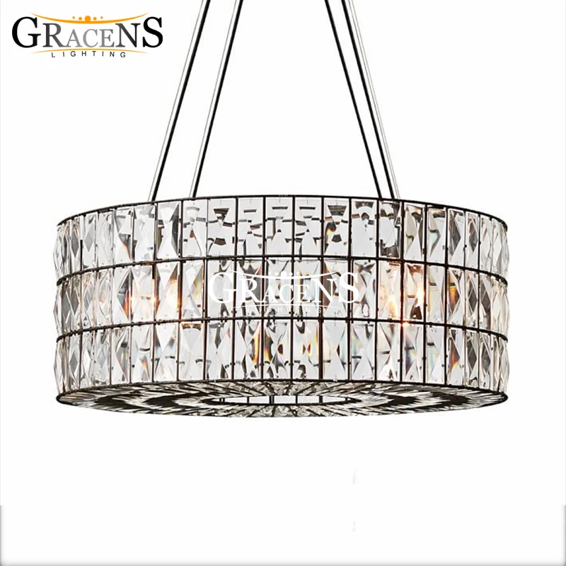 Promotion Sales LED Round Crystal Pendant Lightings Vintage Hanging Light Lamp Lustre for Home Dining room Decoration | Освещение