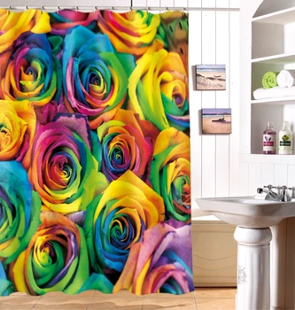 

Beautiful Roses 3D Photo Digital Printing Bath Waterproof Shower Curtains