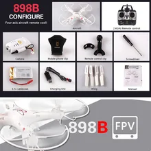 Free shipping 31CM HQ898B RC Drones Quadcopter with 2MP HD WIFI FPV Real-time Camera Quadcopter Helicopter Remote control toys