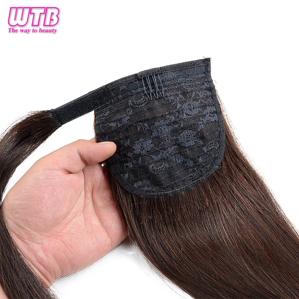  WTB Synthetic Hair Pony Tail Hair Extensions Long Straight Heat Resistant Clip In Hair Tail False H