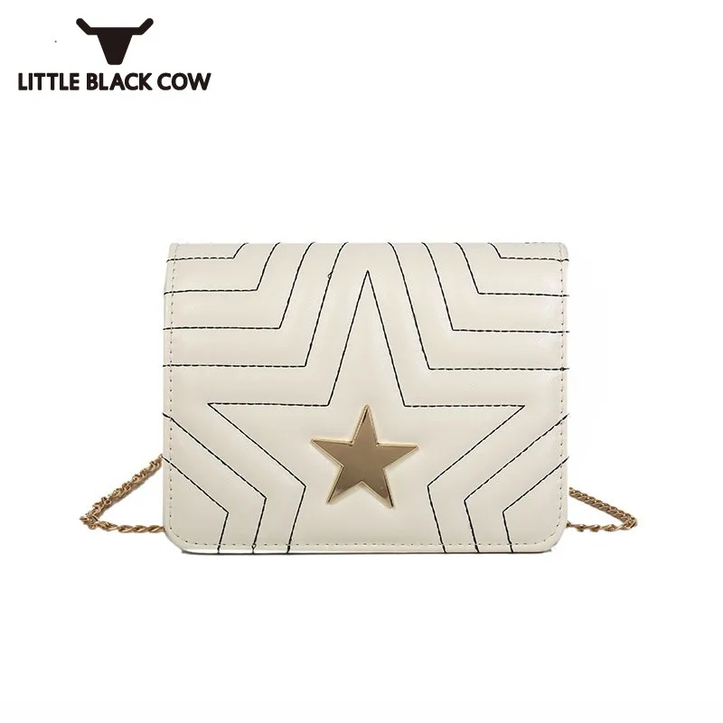 

Fashion Women Pu Leather Flap Shoulder Bag Party Small Packing Crossbody Bags Fashion Ladies Star Patchwork Sling Messenger Bags
