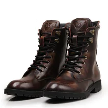 2015 new fashion personality rivet skull Unisex Gaotong Martin boots men&women winter boots Dr Genuine Leather Martin boots