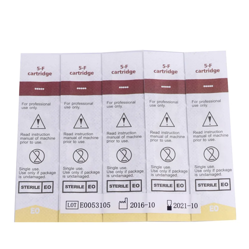 10 шт 5F Одноразовые стерилизованные татуировки перманентный макияж ручка машина плоские иглы Советы для бровей губ микроблейдинг поставки