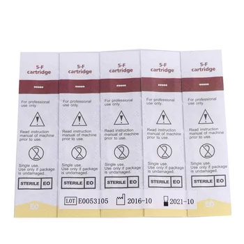 

10PCS 5F Disposable Sterilized Tattoo Permanent Makeup Pen Machine Flat Needles Tips for Eyebrow lip Microblading supplies