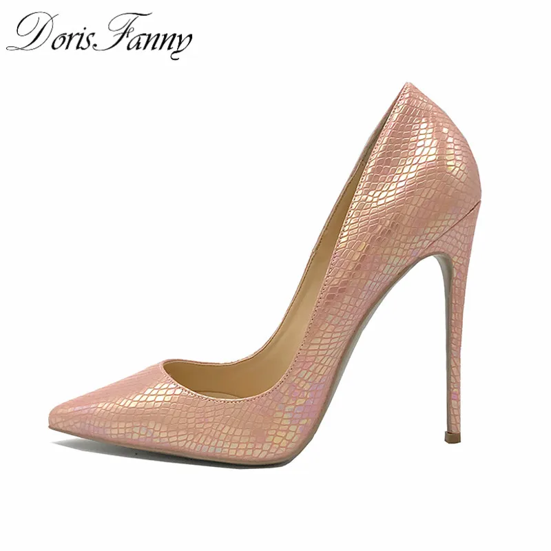 DorisFanny Pointy toe Pink heels luxury shoes women designers So Sexy