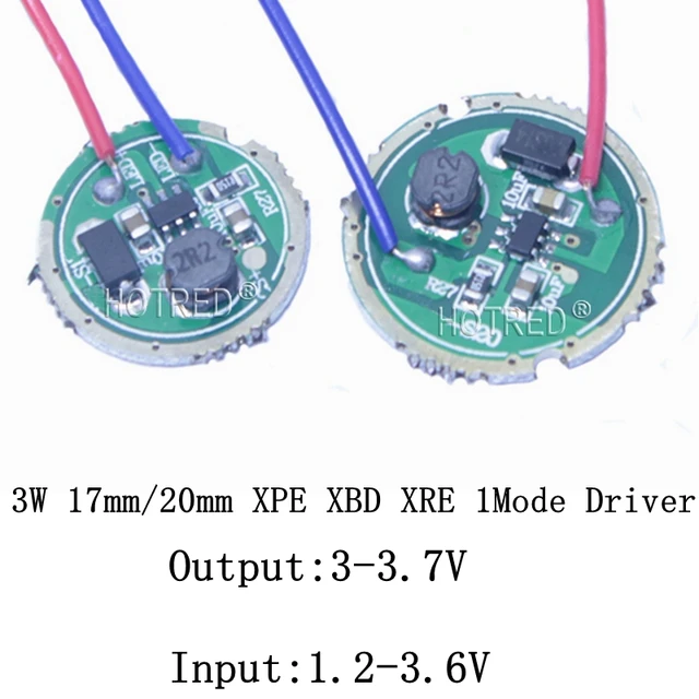 10PCS 3W LED driver 16mm/20mm DC3.7V 1 Mode LED Flashlight Driver for