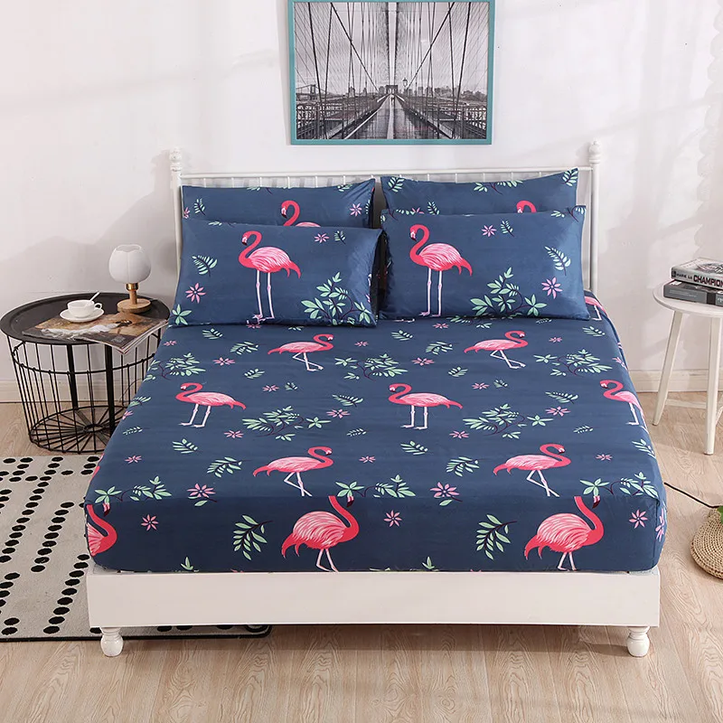 

Fitted Sheet With Elastic Band Bed Sheets Adult 100%Polyester Fitted Sheet Mattress Cover Printing Bedding Bed Sheet