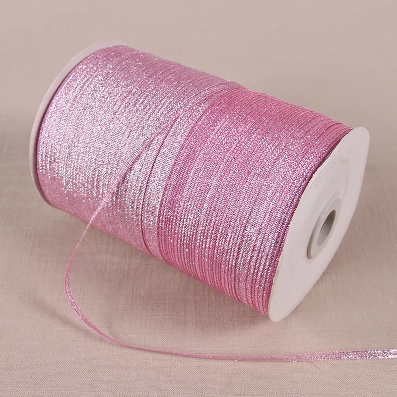 20 метров 0,3 см DIY цветная подарочная упаковка для лука наклейка-закладка металлическая лента для выпечки Золотая Серебряная розовая Блестящая лента