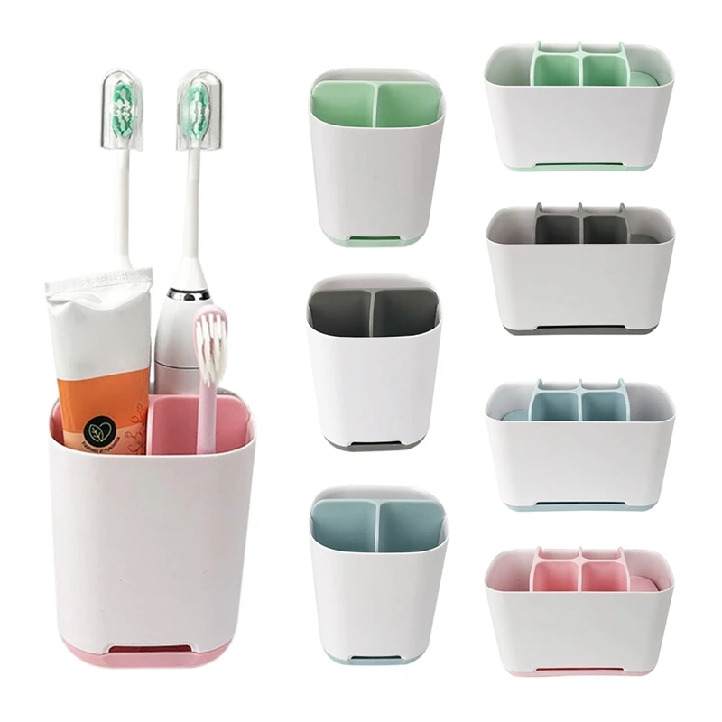 

Bathroom Toothbrush Toothpaste Storage Holder Electric Toothbrush Draining Rack Shelf Kitchen Sponge Cleaning Brush Storage Rack