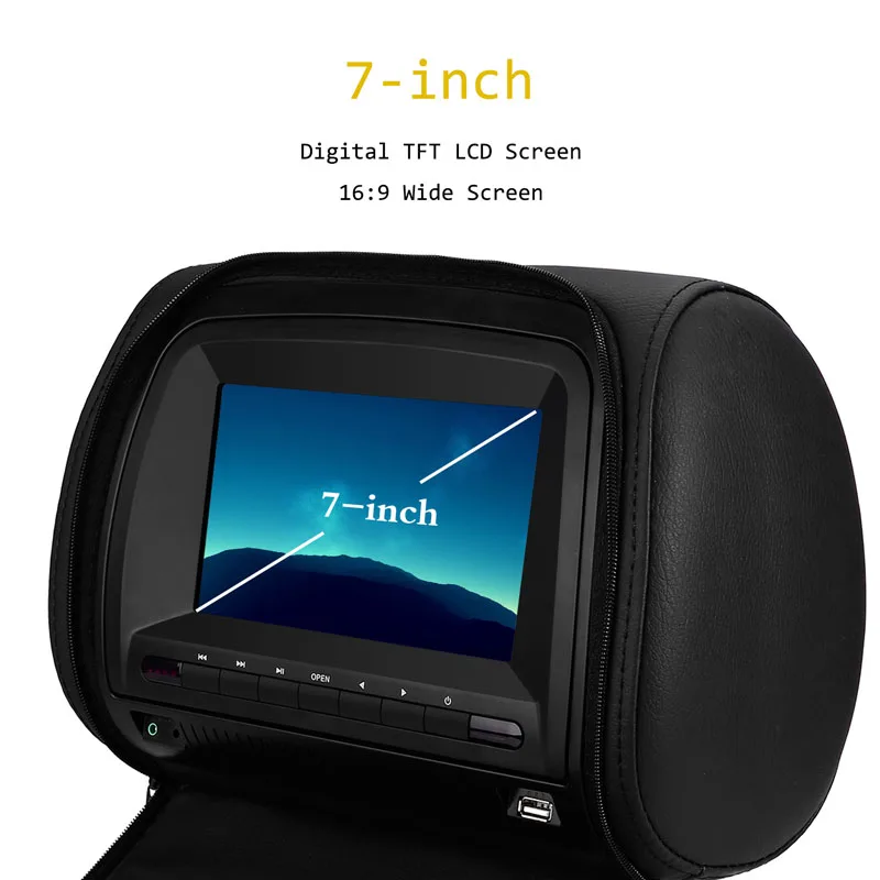 Cemicen 2 шт. 7 дюймов Автомобильный подголовник монитор DVD видео плеер 800x480 на молнии TFT ЖК-экран поддержка IR FM USB SD динамик игра