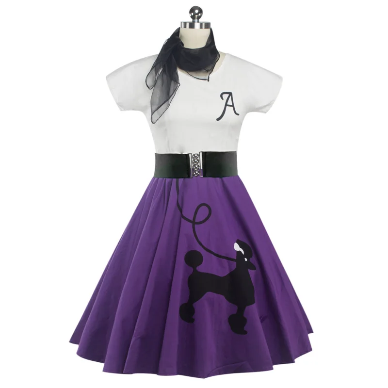 Hip Hop 50s Shop Girls Women Poodle Skirt Halloween Dance Costume