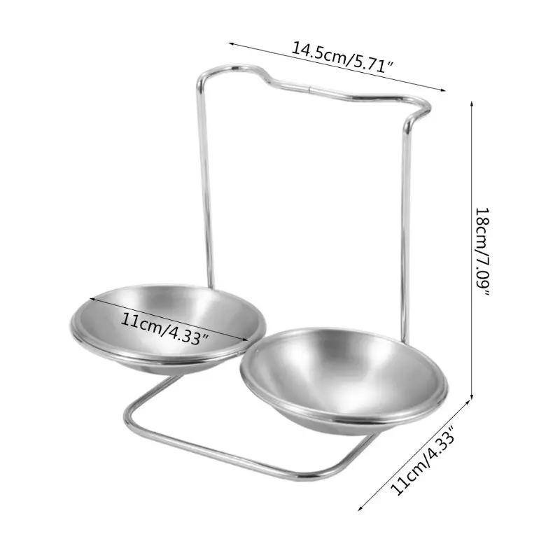 Двойная тарелка из нержавеющей стали Подставка для ложек Держатель сиденья подставка для хранения Органайзер для посуды кухонные инструменты для приготовления пищи