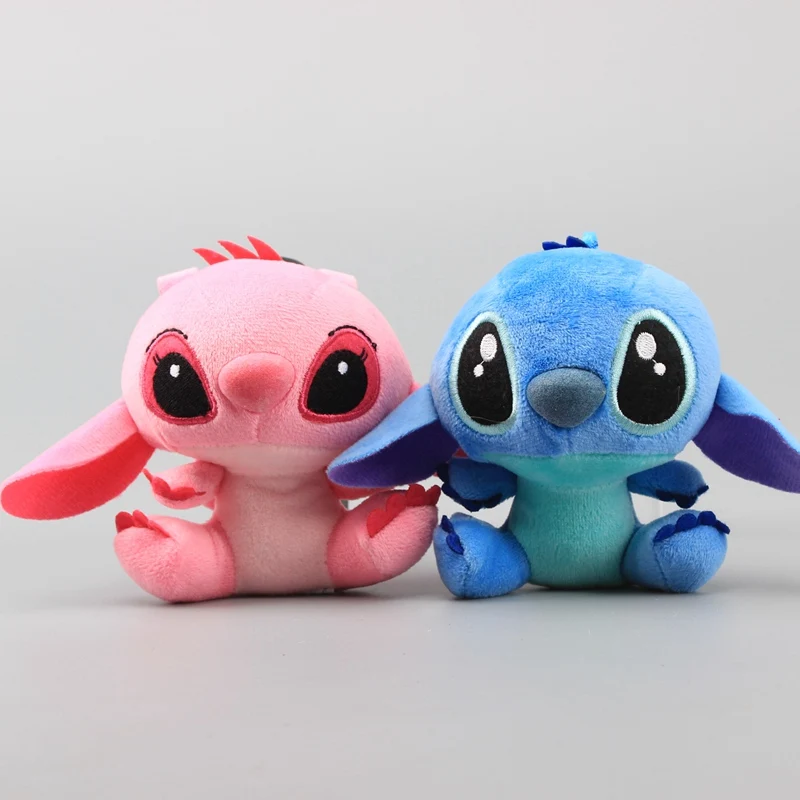 6 PCS Stitch Plush Squish Ball Keychain