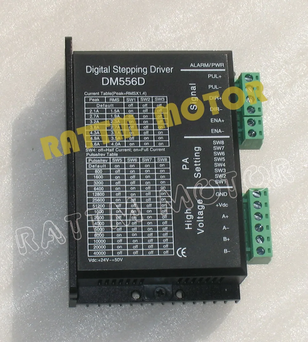 Quiet Movement DM556D 50VDC /5.6A / 256 microstep High performance digital stepping motor driver