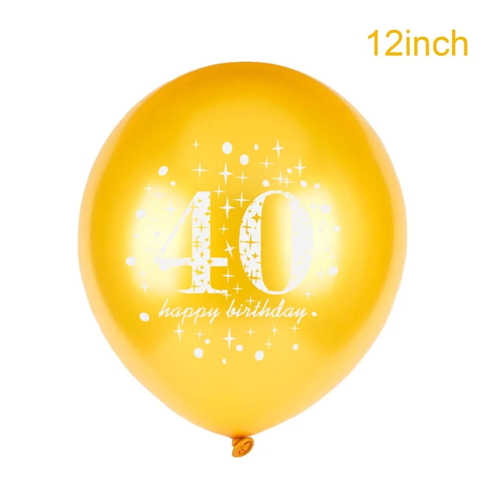 Huiran 15pcs Birthday Balloon 30 40 50 Birthday Party Decoration 30th 40th 50th Birthday Decor Birthday Anniversary Balons