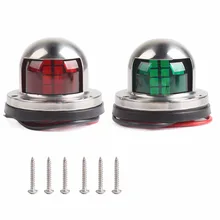 2 шт. зеленый и красный морской яхты Предупреждение 12 В Дуга из нержавеющей стали навигационные индикаторы