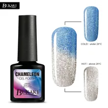 BUKAKI 1pcs Colors Temperature Change Nail Gel Polish UV LED Thermal Mood Changing Chameleon Gel Varnish Painting Gule