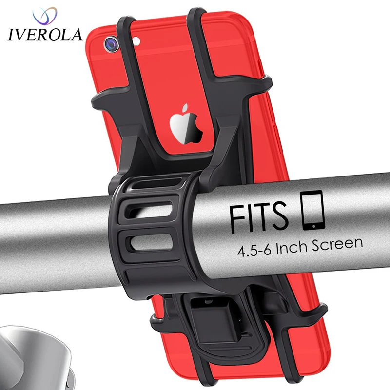 

Univerola Handlebar Bracket Holder For Mobile Cell Phone GPS Stand Silicone Motorcycle Cycling MTB Road Universal cell Stand