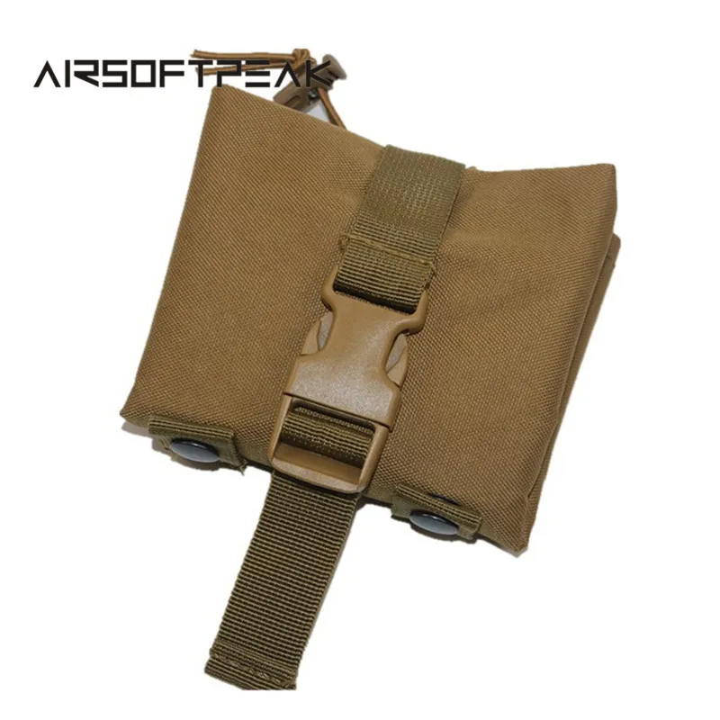 AIRSOFTPEAK Molle тактическая сумка для подсумок, сумка для капель, нейлоновый чехол для восстановления, для охоты, складные сумки для выгрузки - Цвет: Tan