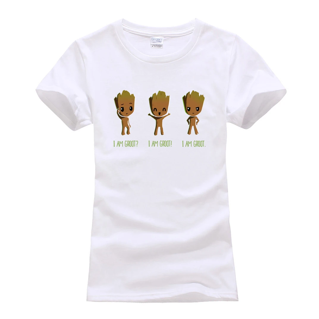 Camiseta de las mujeres i am groot verano algodón camiseta mujer manga corta o-cuello camiseta mujer 2018 harajuku Marca Ropa camisetas Camiseta de las mujeres i am groot verano algodón camiseta mujer manga corta o-cuello camiseta mujer 2018 harajuku Marca Ropa camisetas