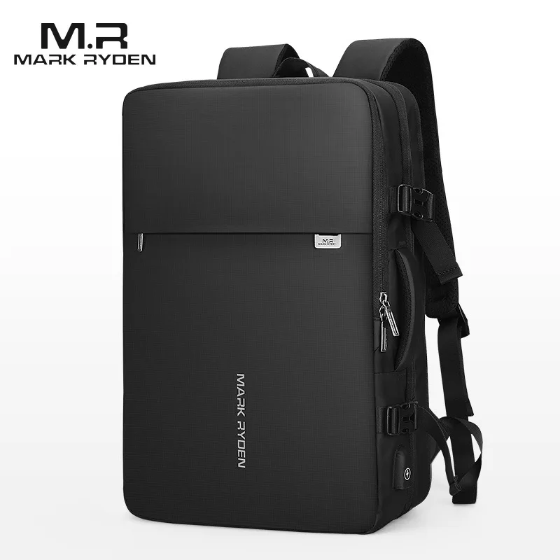 Mark Ryden Man Backpack Fit 17 Inch Laptop USB Charging Multi-layer Space Travel Bag Business Male Anti-Theft Mochila