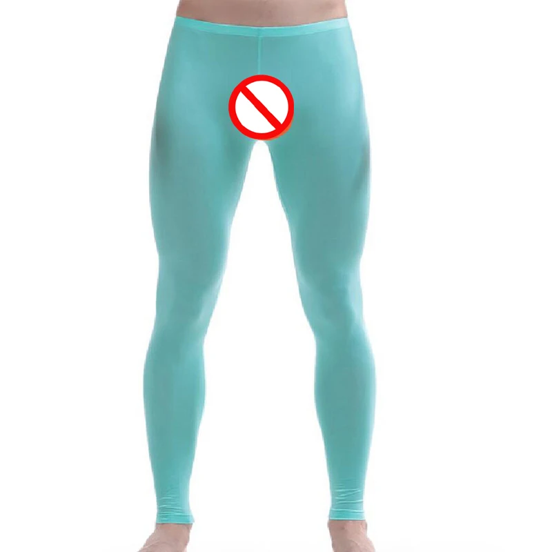 2018 New Man Sexy Nylon Transparent Long Johns/Lce Silk Pouch Sheer Leggings Bottoms/Gay Spandex Lounge Tights 2018 New Man Sexy Nylon Transparent Long Johns/Lce Silk Pouch Sheer Leggings Bottoms/Gay Spandex Lounge Tights