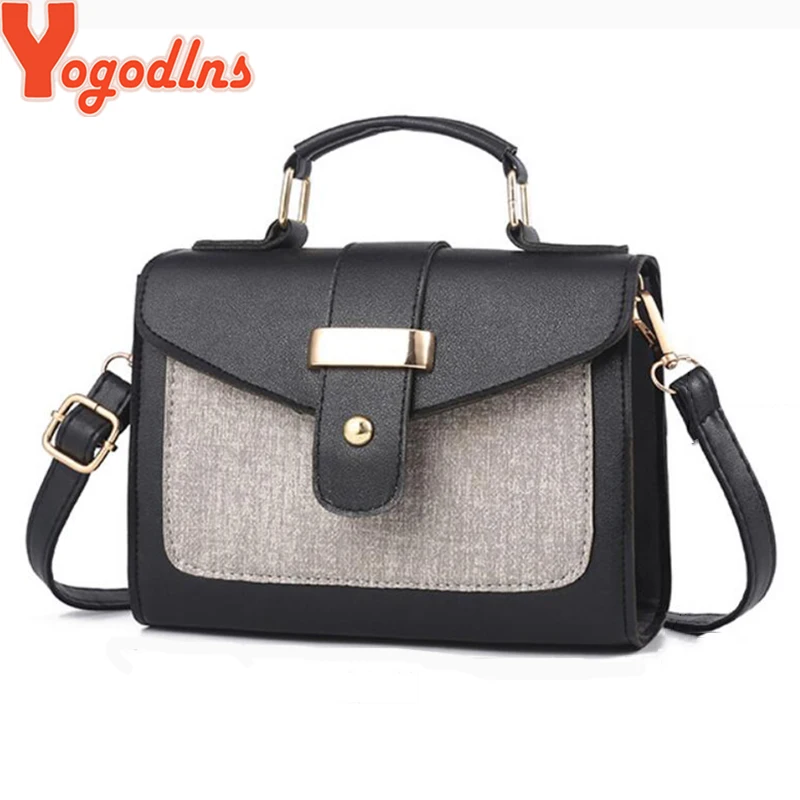 Yogodlns Fashion ladies shoulder bag flat stitching handbags ladies bag designer Contrast Color Trends Wild women Messenger bag Yogodlns Fashion ladies shoulder bag flat stitching handbags ladies bag designer Contrast Color Trends Wild women Messenger bag