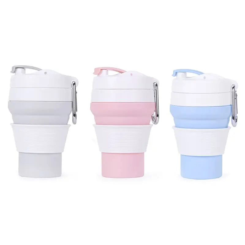 

New Folding Silicone Coffee Cup Travel Camping Portable Telescopic Drinking Collapsible Cup Food Grade Silicone