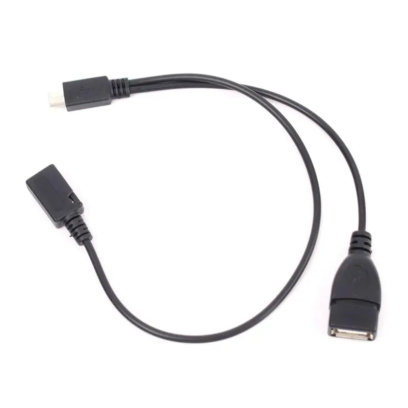 Y образный кабель питания USB со штекером Micro на гнездо хост OTG для Samsung #69722|y cable micro