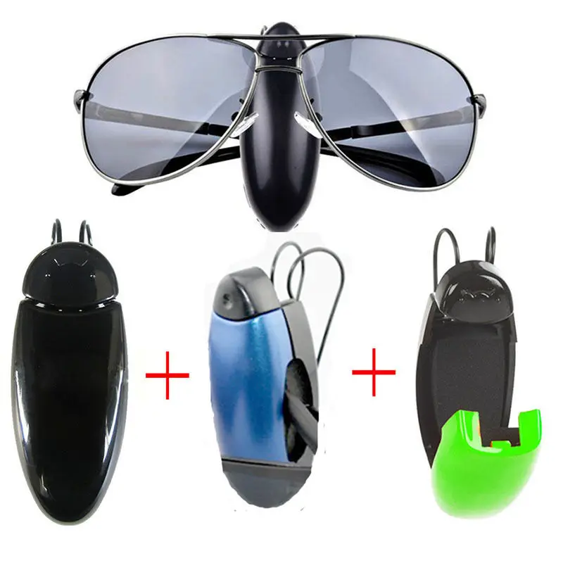 3pcs/set Car Accessory Sun Visor Sunglasses Eye Glasses Card Pen Holder