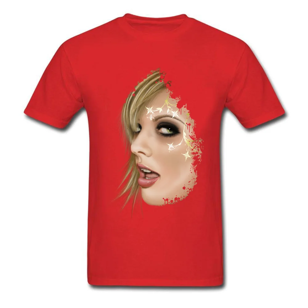 Round Neck Seduction 100% Cotton Fabric Student T Shirts Custom Short Sleeve Tops Shirts Cute Casual Tshirts Wholesale Seduction red