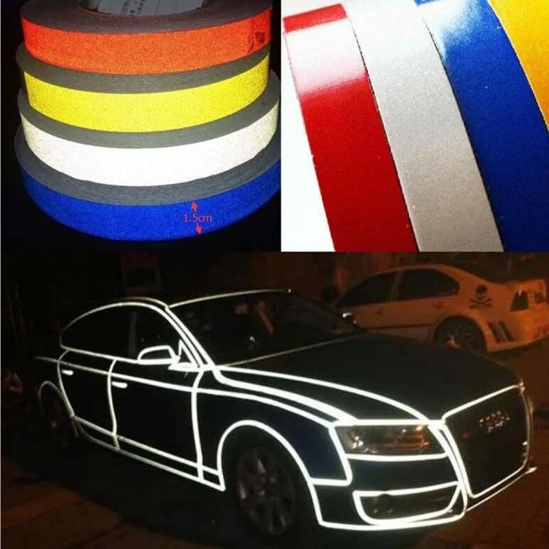 2cm Width Reflective Tape Car Stickers Car Styling Automobile Vehicle