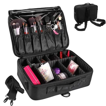 

SAFEBET High Capacity Waterproof Cosmetics Storage Bag Large Beautician Makeup Storage Box Travel Portable Makeup Organizer
