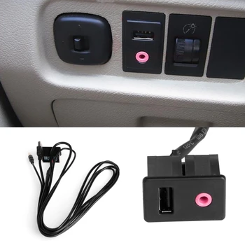 

Car 3.5mm USB AUX Headphone Male Jack Flush Mount Mounting Adapter Panel Input Drop shipping