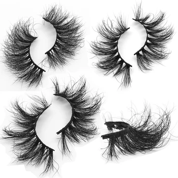 

HBZGTLAD 100% mink eyelashes extra length 20-25mm lashes 3D eyelashes Big dramatic volumn eyelashes Crisscross false eyelash