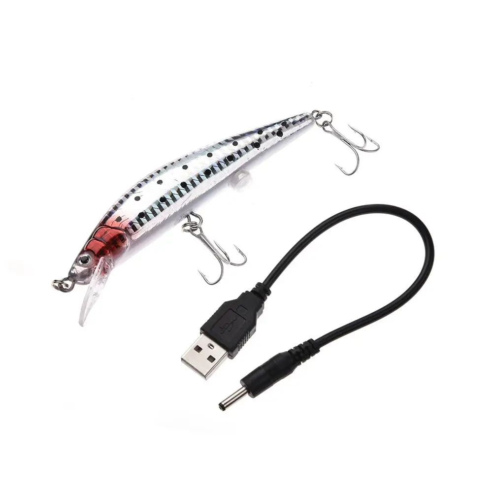 Перезаряжаемая через USB мигасветодиодный светильник наживка Вибрирующая