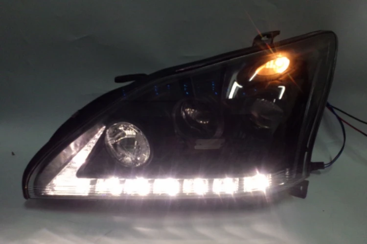 Автомобильный Стильный чехол 2004-2009 года для Lexus RX330 RX350 светодиодный фары черный корпус тюнинг чехол ксеноновая лампа все новые