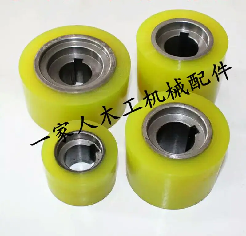 

Multi saw sawing rubber wood machine rubber wheel polyurethane rubber wheel feeding wheel Pressure roller machinery parts