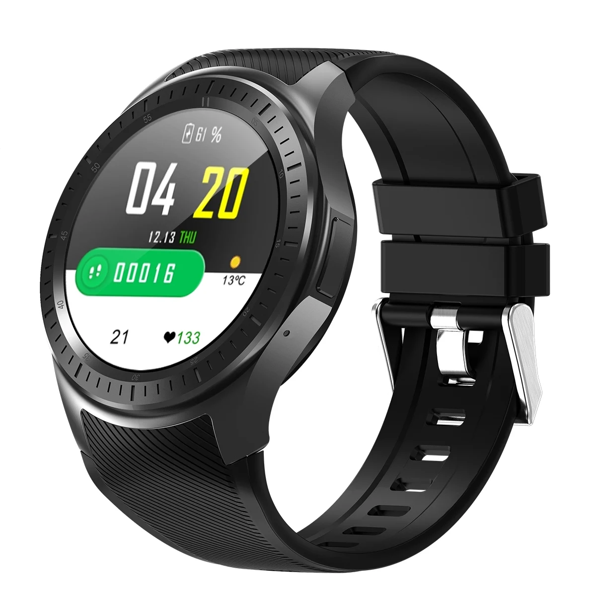 Dm368 плюс Смарт часы Bluetooth Smartwatch 4G Mt6739 Android 5,1 4 ядра наручные часы с частота сердечных сокращений GPS, Wi-Fi - Цвет: Black