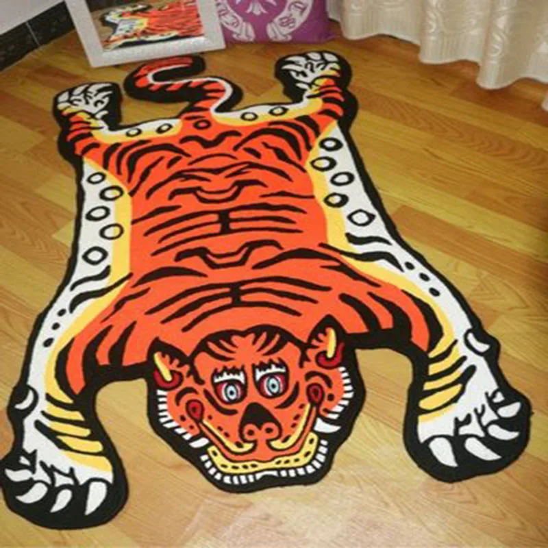 Ковер и ковер для дома, гостиной, Alfombras Para La Sala, современный Рисунок тигра, вязаный шерстяной коврик ручной работы, Tapete Para Sala De