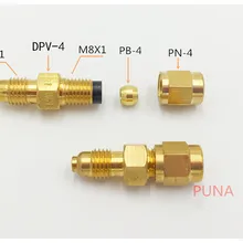 M8* 1 вход/выход латунь поток масла сопротивление дозатор PSS/DPB4 серии для централизованной системой смазки/