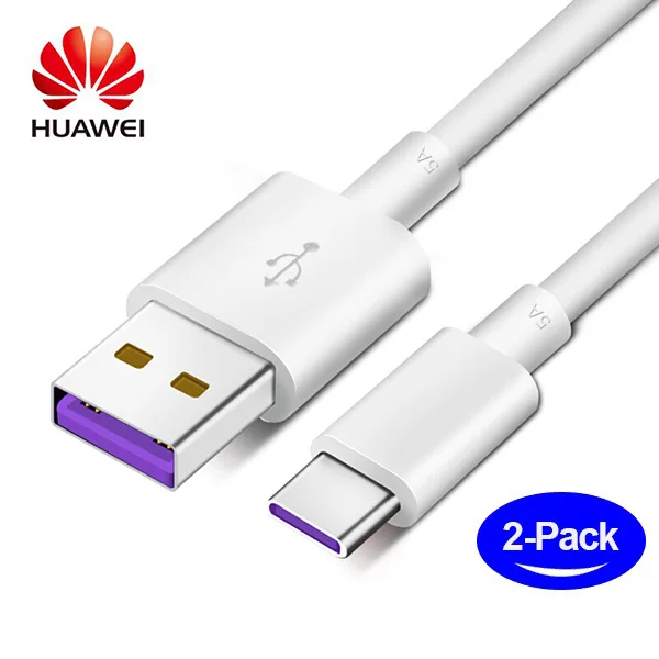 Huawei Supercharge type-C Cabel P30 Pro P 20 p 10 mate10 p9 P9 Plus 5A быстрое зарядное устройство USB 2,0 type C Originele - Цвет: two cable